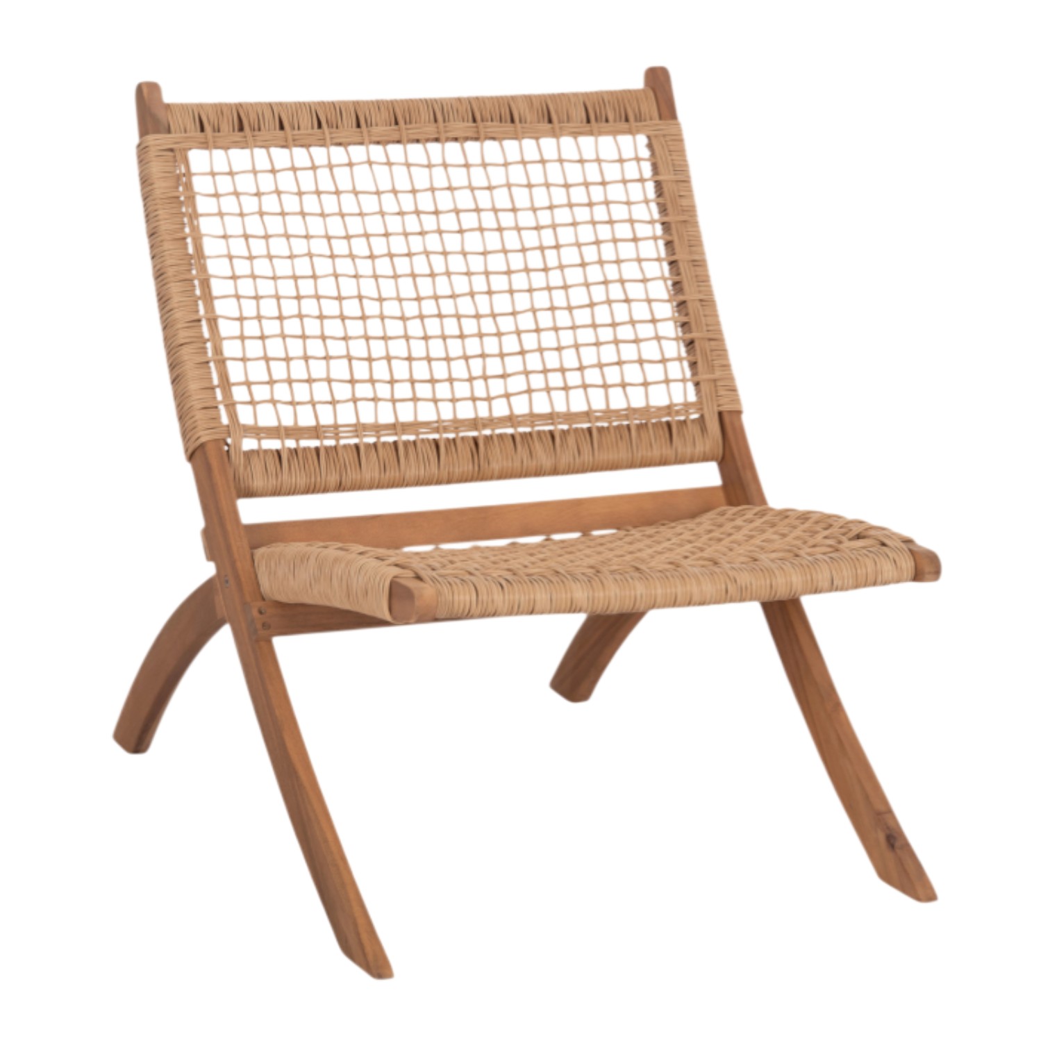 001329001013-ANG-0612703 Outdoor Lounge Chair - Acora -acacia wood frame - 60x76x72cm