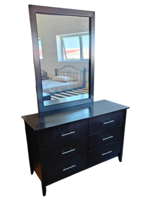 SHASHA - DRESSING TABLE WITH MIRROR 120X45X76 - WALNUT