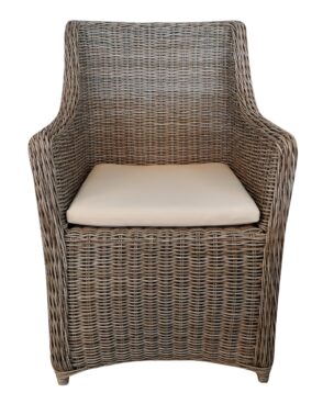 WICKER SINGLE armchair CHAIR 1 seated sofa outdoor L60xD68xH94cm