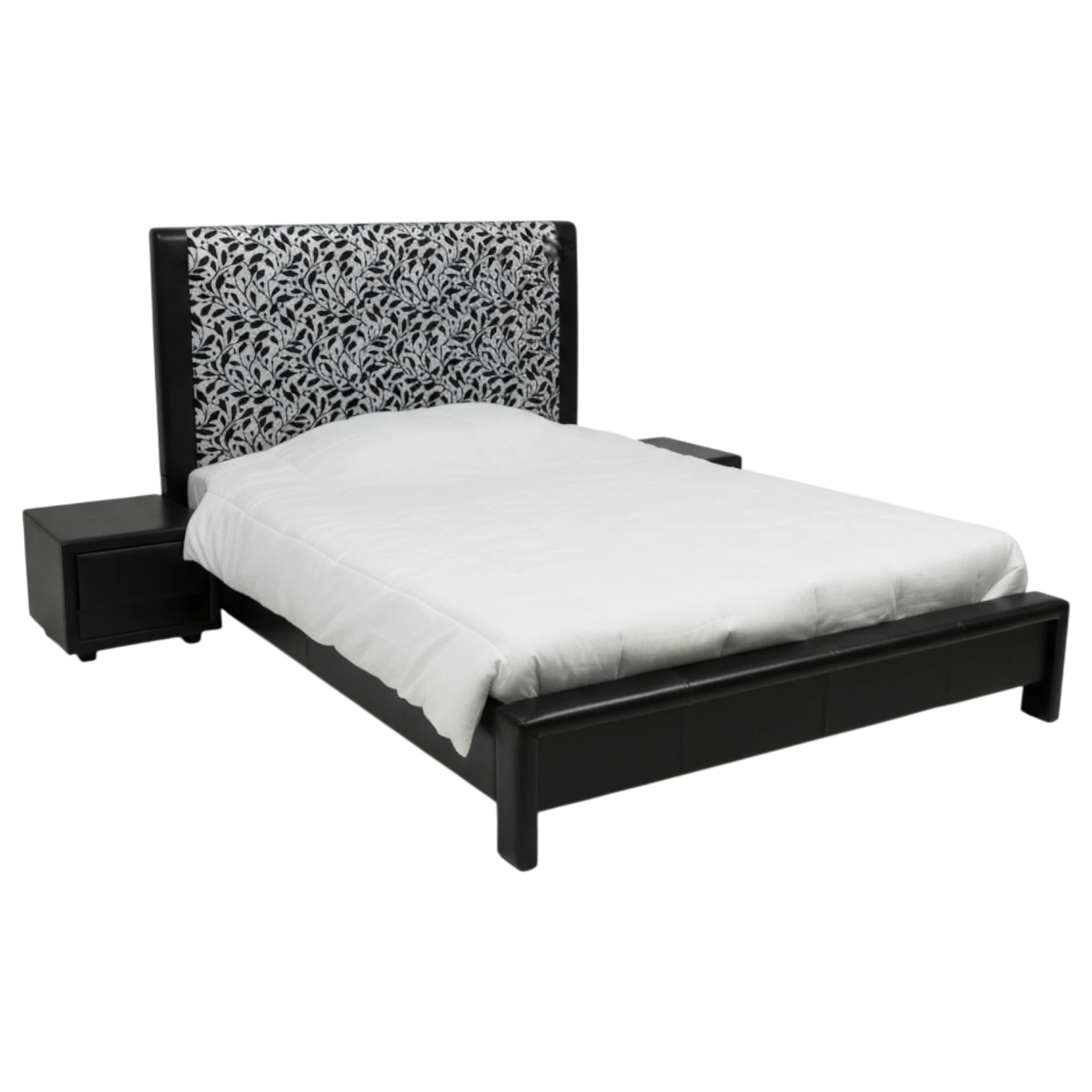 12042040016_BBT-6074.- DOUBLE BED 5" WITH 2 NIGHT STAND BBT-6074 217x160cm + 2 nightstan 51x46cm bedroom