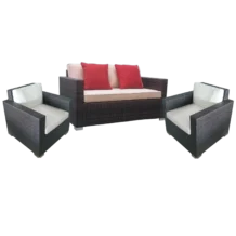 ALUMINIUM WICKER sofa se with 2x1 Seated SOFA and 1x3-seater sofa