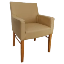 Tacoma DINING ARMCHAIR - PU Cream - W60xD63xH84cm