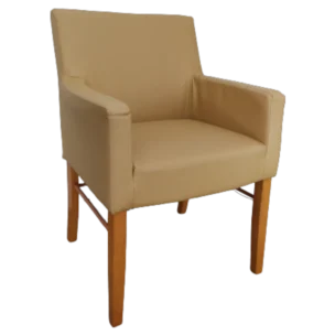 Tacoma DINING ARMCHAIR - PU Cream - W60xD63xH84cm