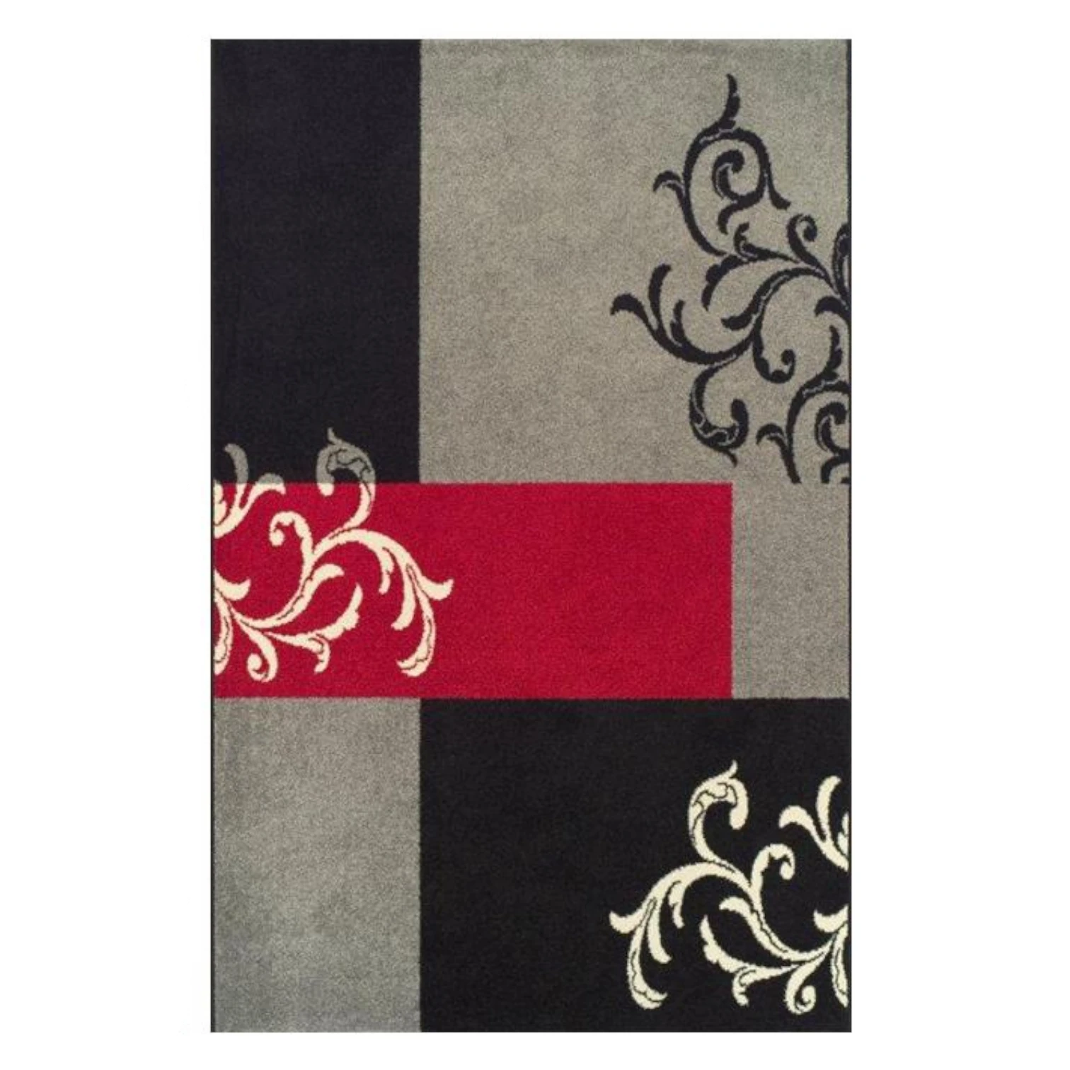 2242046016_1 SILVER_BLACK_RED_Picture OPERA CARPET 235X160CM
