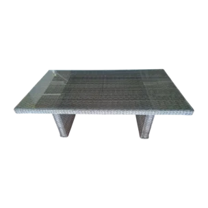 OUTDOOR ALUMINIUM WICKER DINING TABLE 190x110