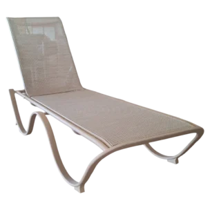ALUMINIUM TEXTLINE SUNBED 207x68x32 cm BEIGE