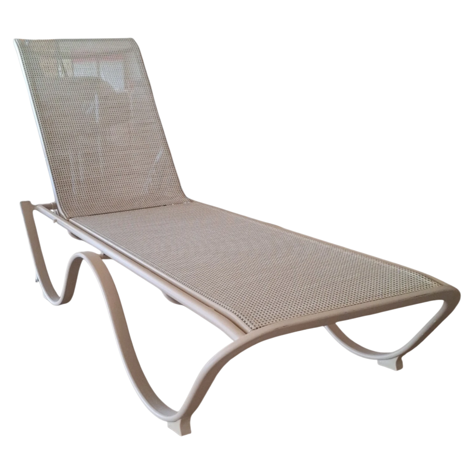 001137037012_WL-807A-1_BEIGE ALUMINIUM TEXTLINE SUNBED 207x68x32 cm BEIGE
