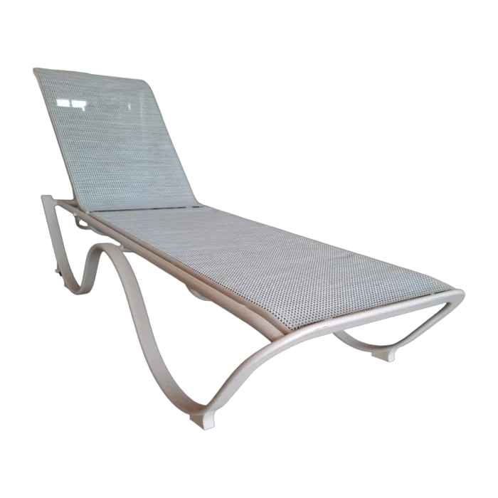ALUMINIUM TEXTLINE SUNBED 207x68x32 cm