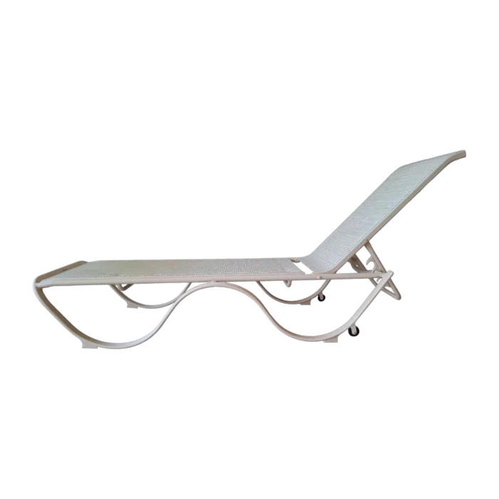 ALUMINIUM TEXTLINE SUNBED 207x68x32 cm