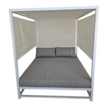 Aurora Double Daybed - With aluminum and grey cushion-L170xD196xH200cm