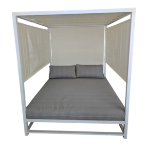 Aurora Double Daybed - With aluminum and grey cushion-L170xD196xH200cm
