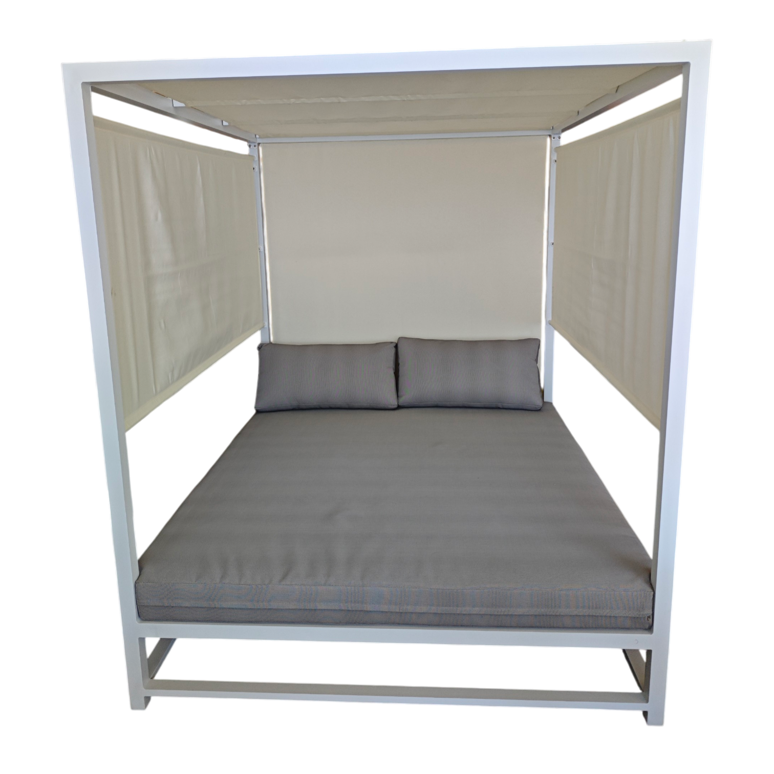 001196037112-FY-DB003 Aurora Double Daybed - With aluminum and grey cushion-L170xD196xH200cm
