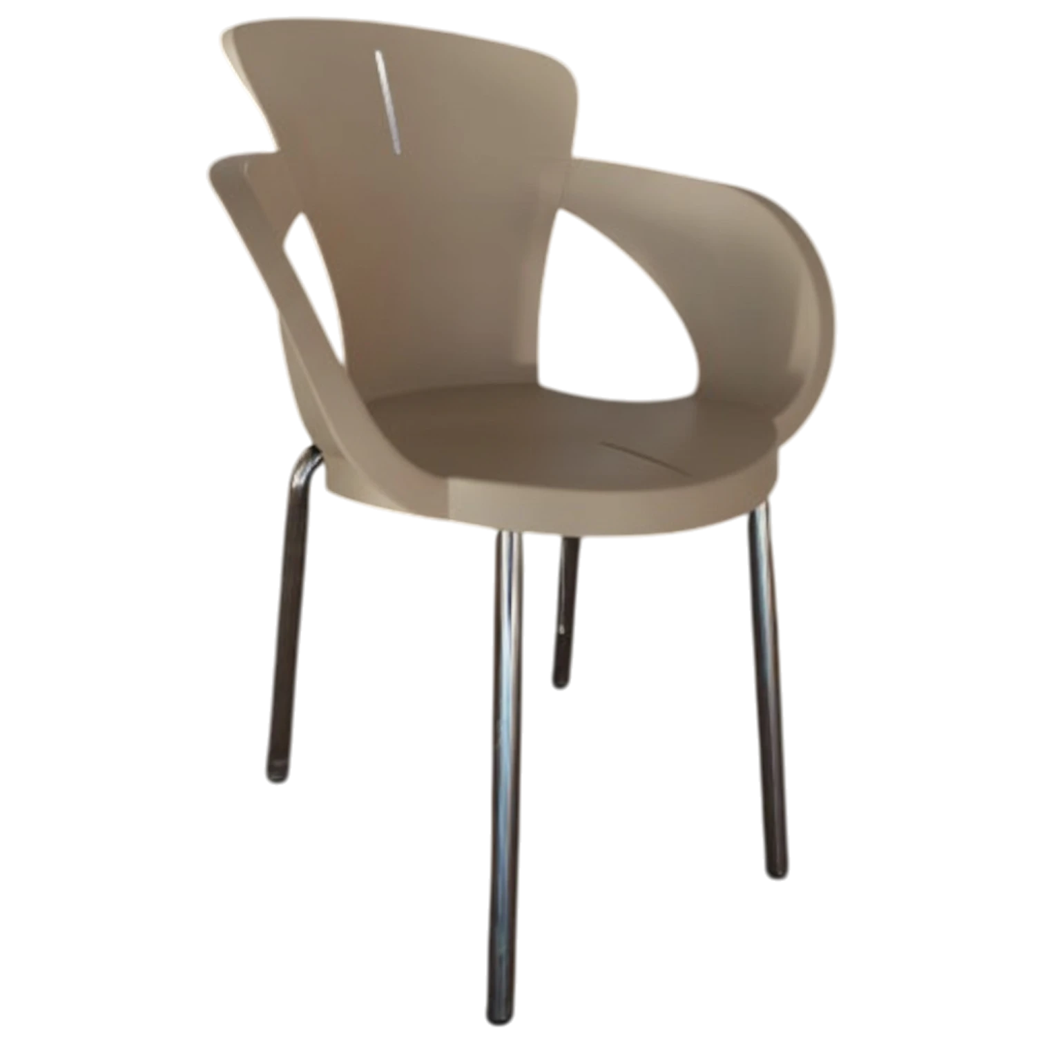 012174037001_NAOMI_Beige OutDoor - Naomi Chair — Metal and Plastic — 58(L) x 42(D) x 79(H) cm