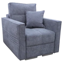 Arctic 1 Armchair Sofa — Fabric, Wood legs — Grey - L85xD79xH99cm