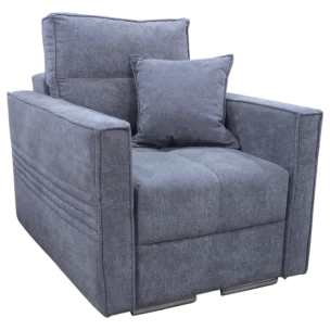 Arctic 1 Armchair Sofa — Fabric, Wood legs — Grey - L85xD79xH99cm