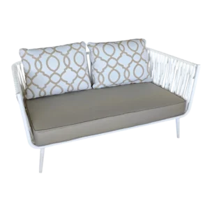Malaga 2 Sofa — Wicker — White — 150(W) x 78(D) x 70(H) cm