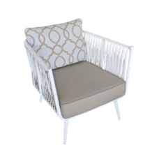 Malaga 1 Sofa — Wicker — White— 80(W) x 78(D) x 70(H) cm