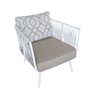 Malaga 1 Sofa — Wicker — White— 80(W) x 78(D) x 70(H) cm