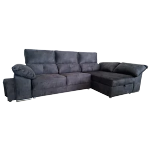 Rabat Corner Sofa - Dark Grey- Microfibre- 151x282xH105cm