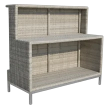 ALUMINIUM WICKER BAR 120X55X110 CM BROWN OUTDOOR