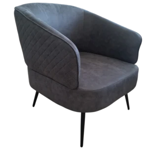 Living Room 1st Sofa - Zabbar — Fabric — Dark Grey