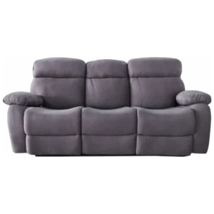 SOFA 3-SEAT RECLINER GREY FIBER