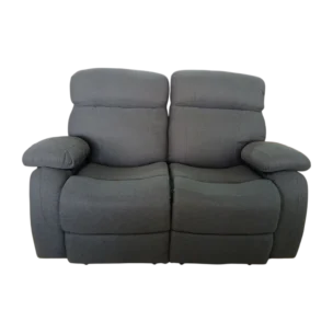 2 Seate Sofa– JENIN 2 – Front View – Grey Fabric Upholstery –155 x 94 x 100 cm