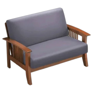 2ST SOFA - 2 Seated Sofa with wooden legs and fabric