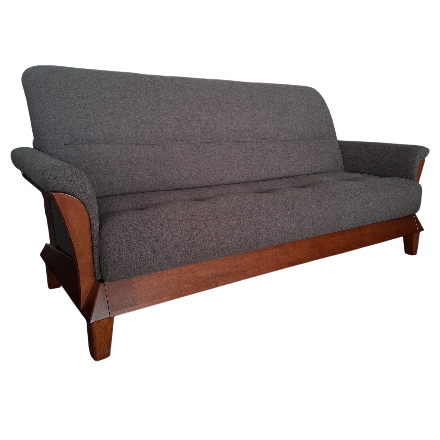 012209041028_YG-509-3_TROSA (2) 3 Seate Sofa– TROSA M 3 – Front View – Brown - Dark Oak- Fabric– 210 x 98 x 99 cm