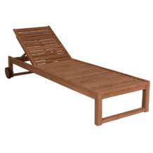 Out Door Sunbed- HUDSON - Teak,Wood - 200x65xH32cm