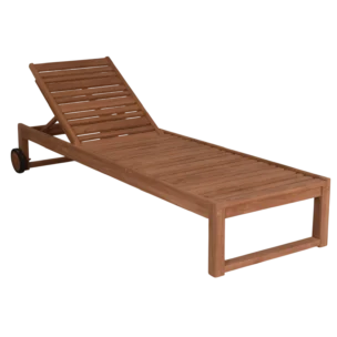 Out Door Sunbed- HUDSON - Teak,Wood - 200x65xH32cm