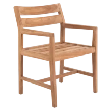 Out Door ArmChair - Jasmine - Teak,Wood - W56xD58xH85cm