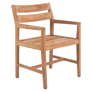Out Door ArmChair - Jasmine - Teak,Wood - W56xD58xH85cm