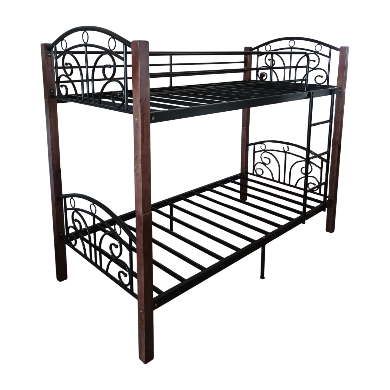 KD-2570-3_1 Up and Down Bed —Morpheus DD — Metal, Wood — Black, Brown