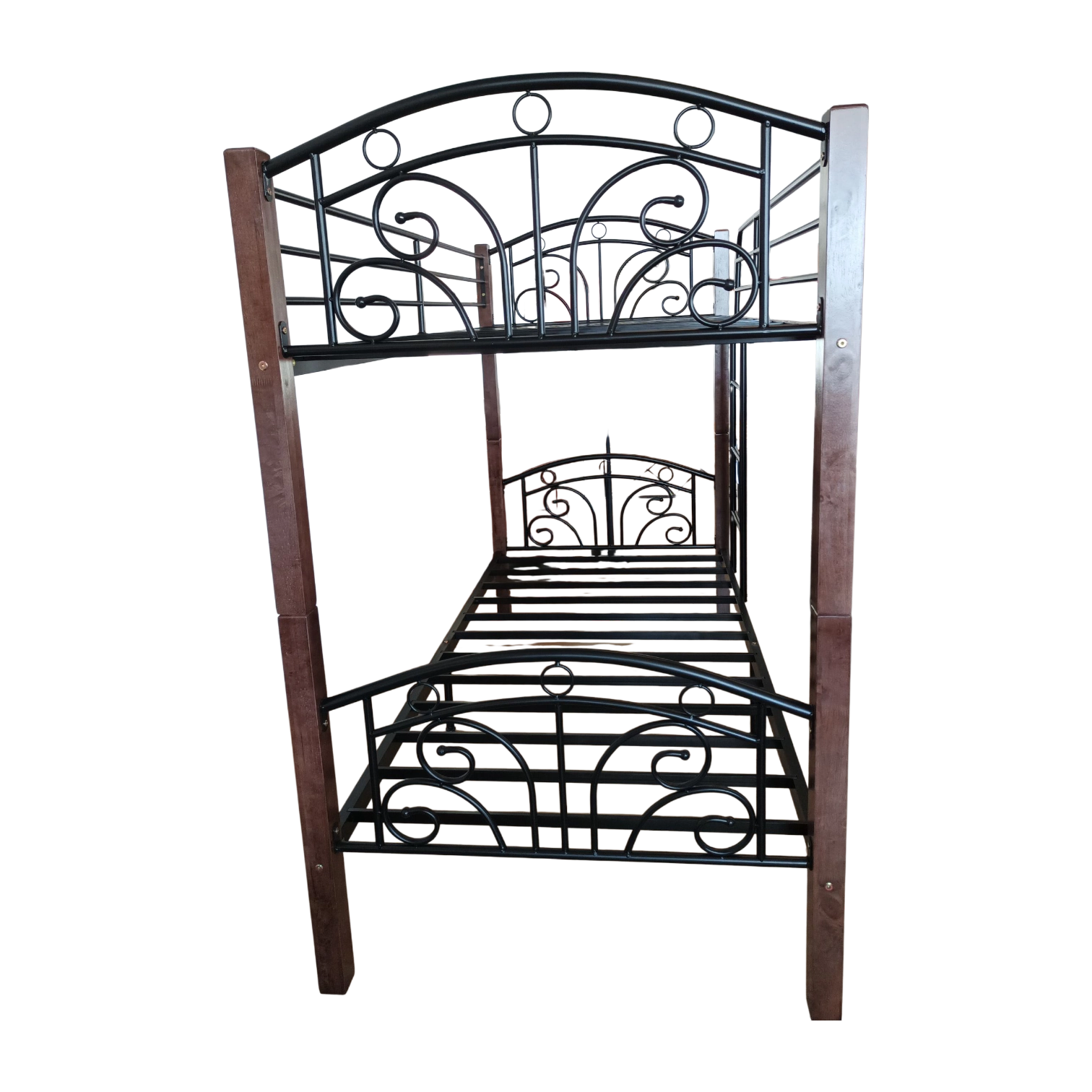 KD-2570-3_4 Up and Down Bed —Morpheus DD — Metal, Wood — Black, Brown