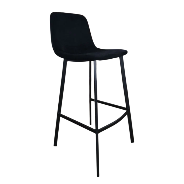 BarStool - Victoria - Velvet - Black - W47.5xD50xH98(SH73)cm