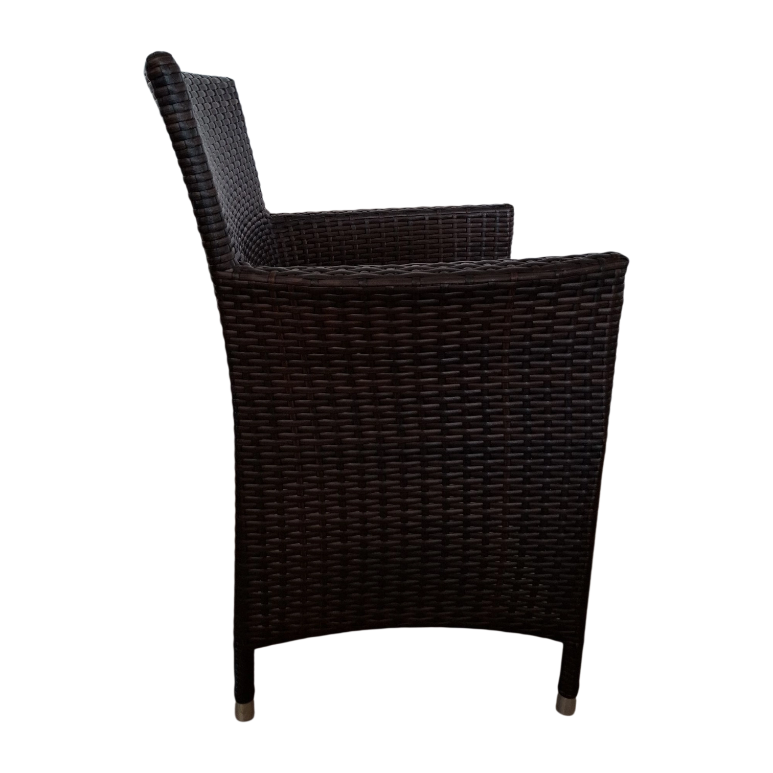 001043037017_FY-C02706 3_DarkBrown Alice 2 Armchair — Aluminum, Wicker - Dark Brown - L57xD58xH85cm