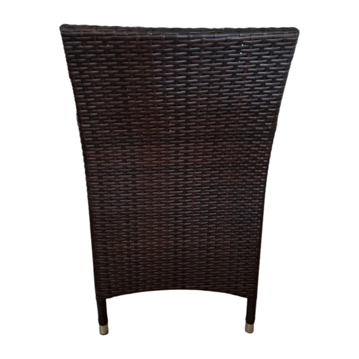 Alice 2 Armchair — Aluminum, Wicker - Dark Brown - L57xD58xH85cm