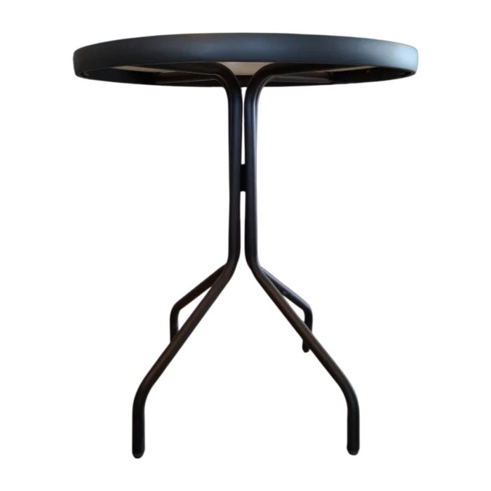 ALUMINIUM Coffee TABLE 60XH68cm With MILKY GLASS