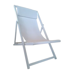 Relax Folding Chair - Capri - Textline- ALUMINIUM -133x22x64cm