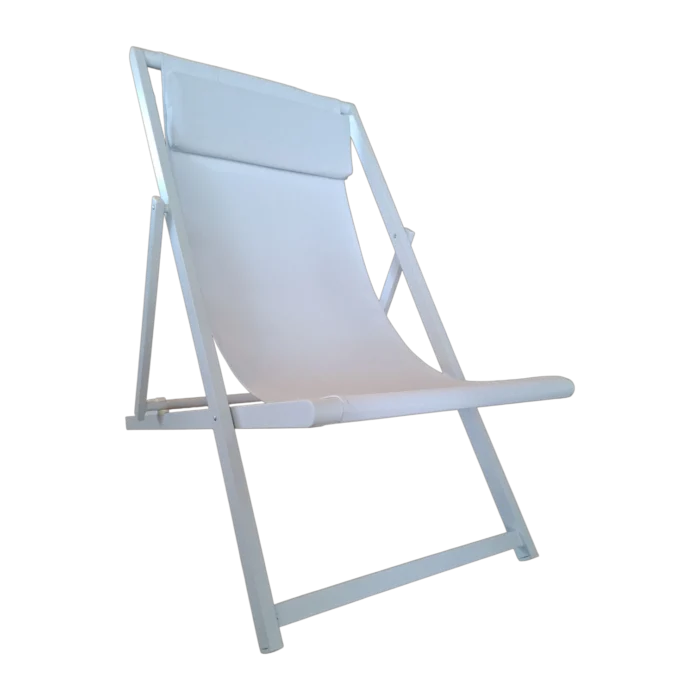 Relax Folding Chair - Capri - Textline- ALUMINIUM -133x22x64cm