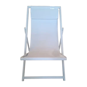 Relax Folding Chair - Capri - Textline- ALUMINIUM -133x22x64cm