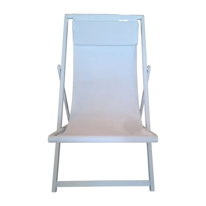 Relax Folding Chair - Capri - Textline- ALUMINIUM -133x22x64cm