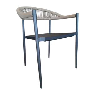 Siena Rope oUTDOOR Armchair- honey pvc rope - black textline-aluminium - W57xD60xH77cm