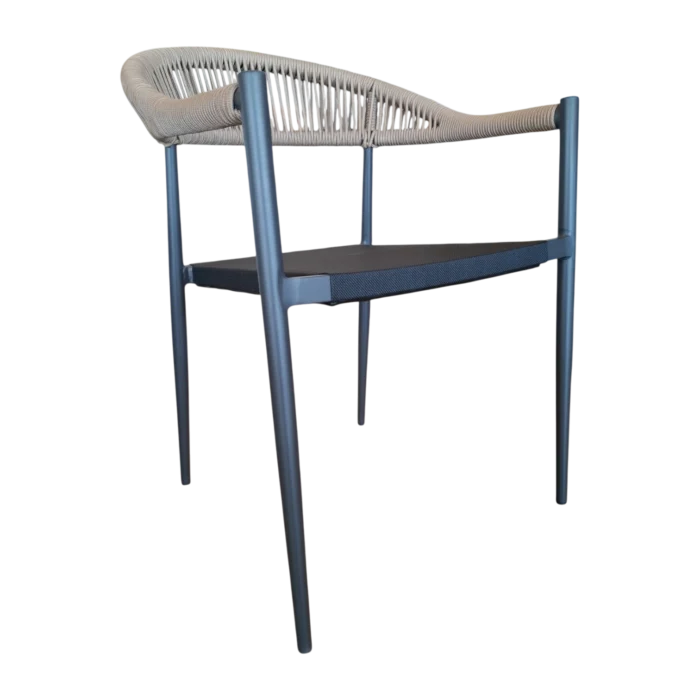 Siena Rope oUTDOOR Armchair- honey pvc rope - black textline-aluminium - W57xD60xH77cm