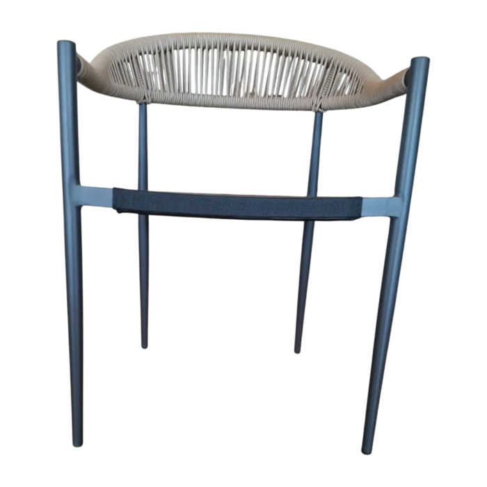 Siena Rope oUTDOOR Armchair- honey pvc rope - black textline-aluminium - W57xD60xH77cm