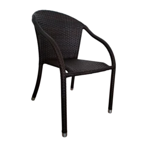 Bianca — Aluminum, Wicker — 55(L) x 65(D) x 84(H) cm - DarkBrown