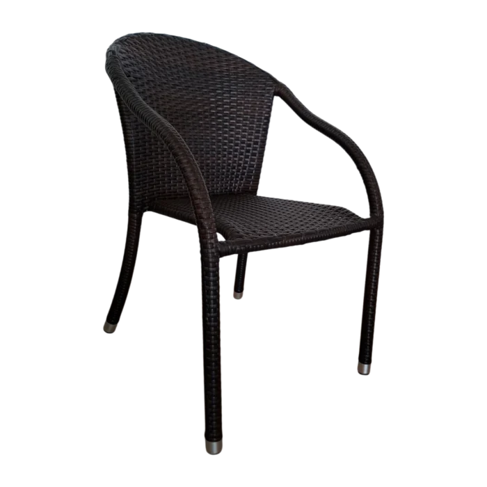 Bianca — Aluminum, Wicker — 55(L) x 65(D) x 84(H) cm - DarkBrown
