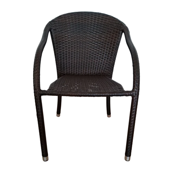 Bianca — Aluminum, Wicker — 55(L) x 65(D) x 84(H) cm - DarkBrown