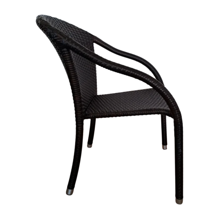 Bianca — Aluminum, Wicker — 55(L) x 65(D) x 84(H) cm - DarkBrown